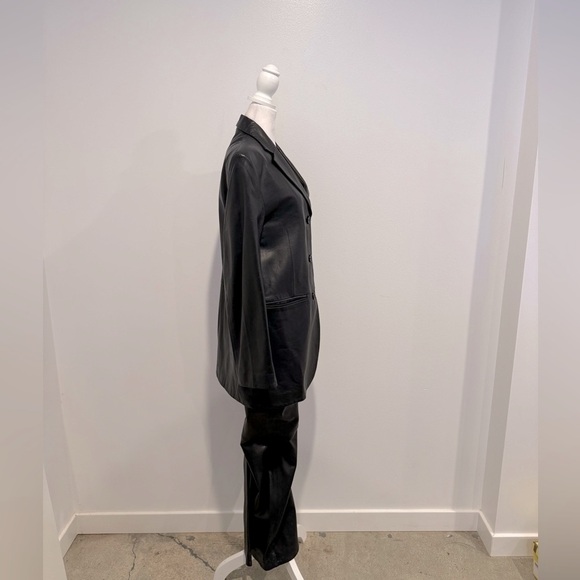 Stockholm Atelier & Other Stories Faux Leather Suit - Size 6 - Picture 5 of 11